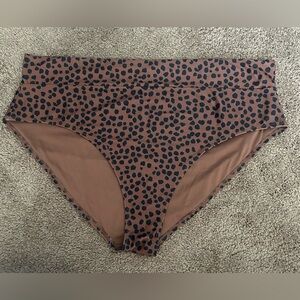 Old Navy Brown and Black Spotted Bikini Bottoms